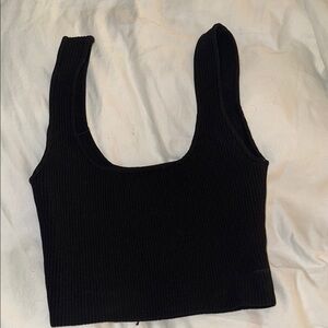 Glassons Black Ribbed Tank Top